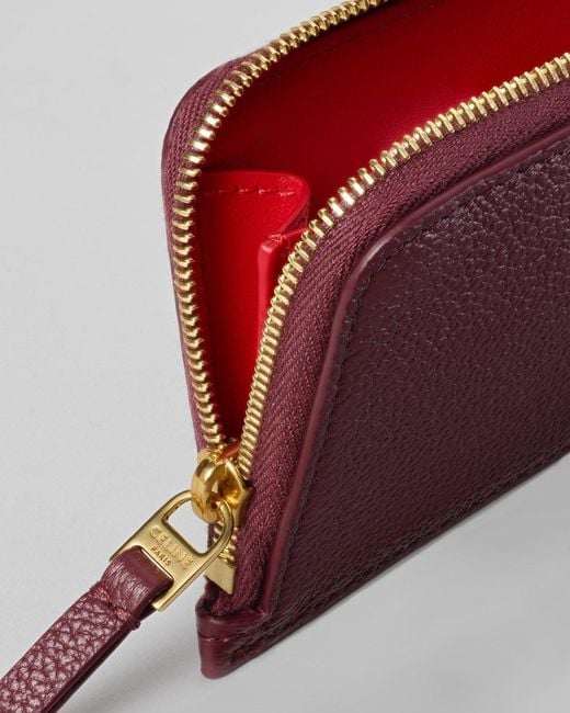 Céline Purple Long Zippered Card Holder
