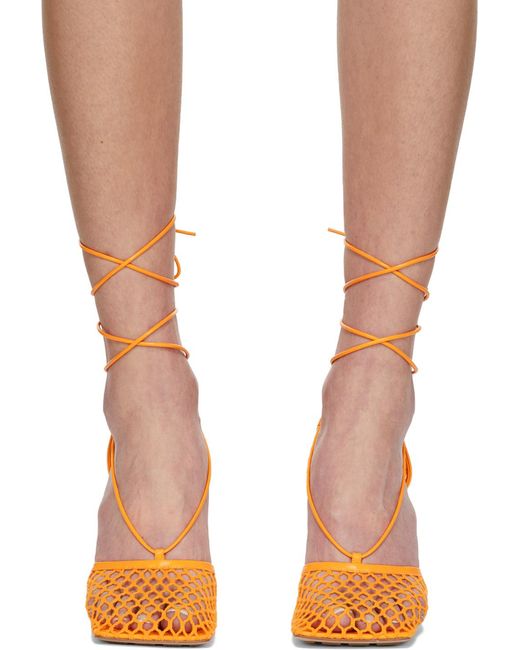 Bottega Veneta Metallic Squared-Toe Lace-Up Sandals