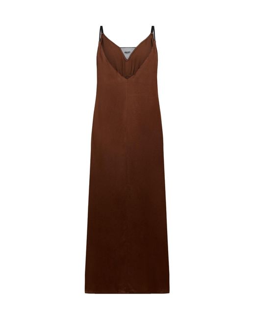 Prada Brown Spaghetti Strap Maxi Dress