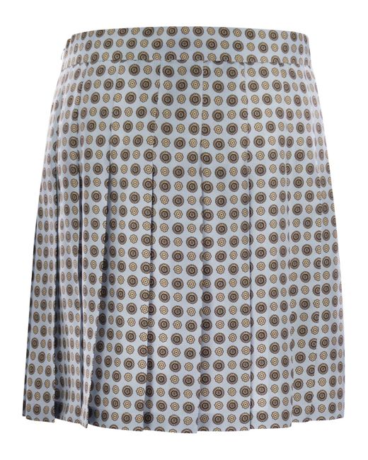 Max Mara Gray Studio Madison Pleated Skirt