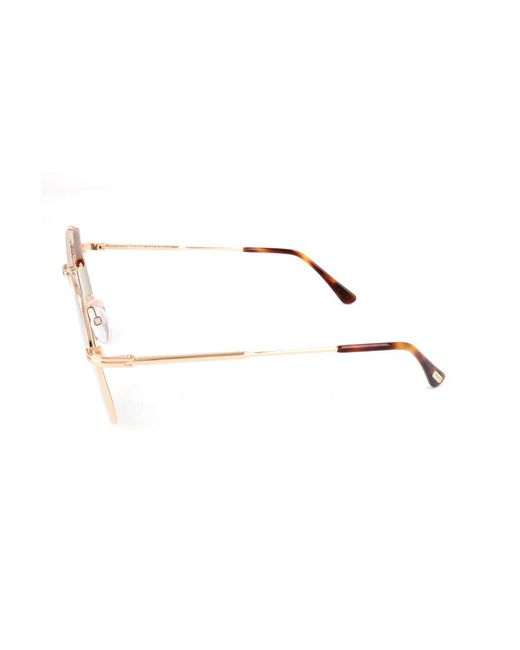 Tom Ford White Logo Logo Sunglasses for men