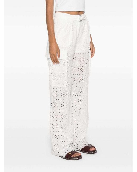 ERMANNO FIRENZE White Belt Loops Slacks