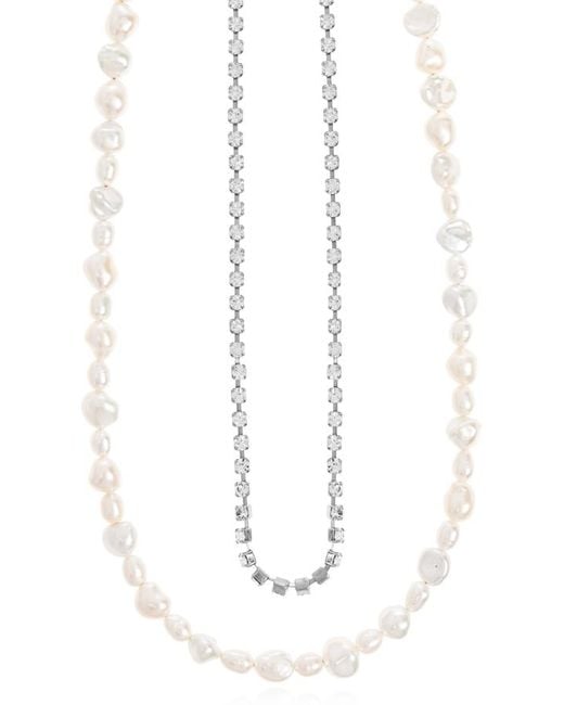 Forte_forte White Embellished Necklace