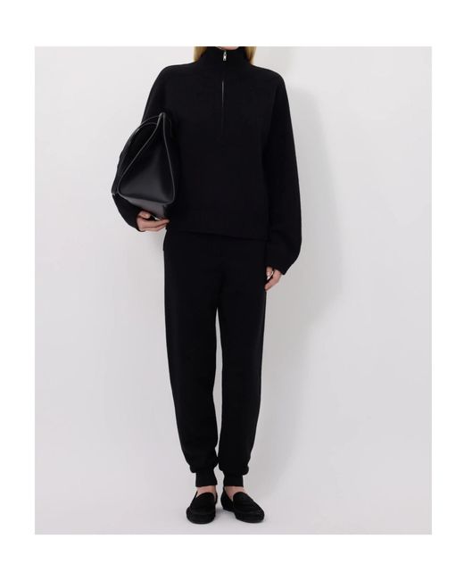 Loulou de Saison Black Dries Zip-Front Sweater