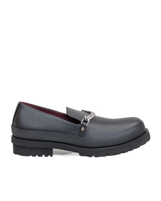 Stella McCartney Gray Chain Detailed Slip-On Loafers