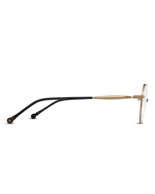 Matsuda White Geometric-Frame Glasses for men