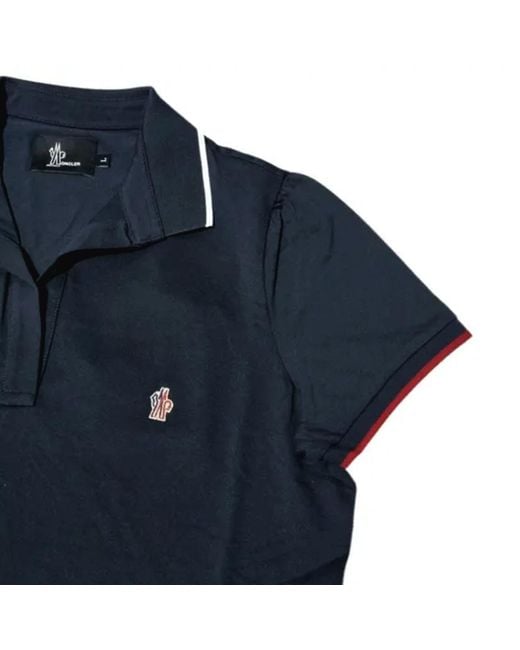 Moncler Blue Short-Sleeved Polo Shirt