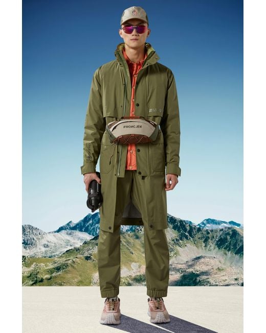 Moncler Green Grenoble High Neck Long Parka for men