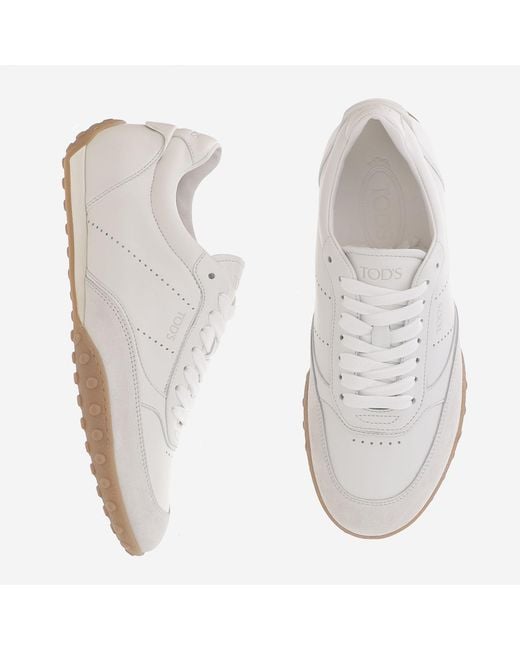 Tod's White Lace-Up Sneakers for men