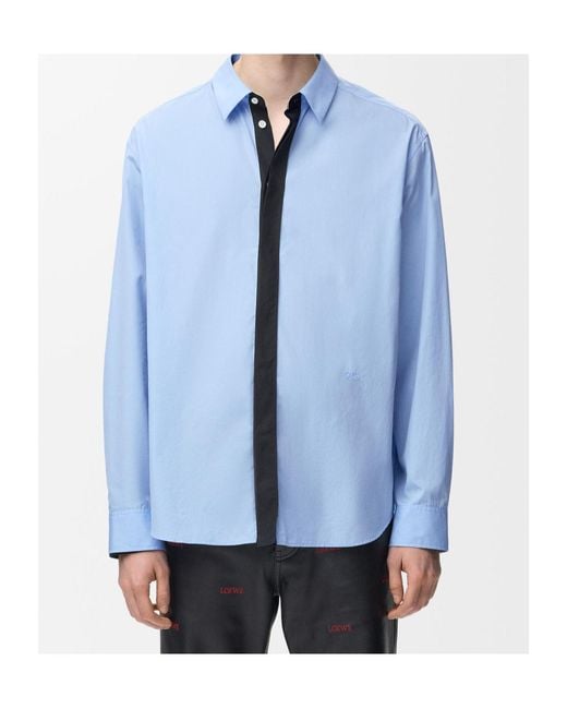 Loewe Blue Long-Sleeved Shirt for men