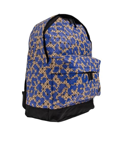 Issey Miyake Blue Geometric Pattern Backpack for men