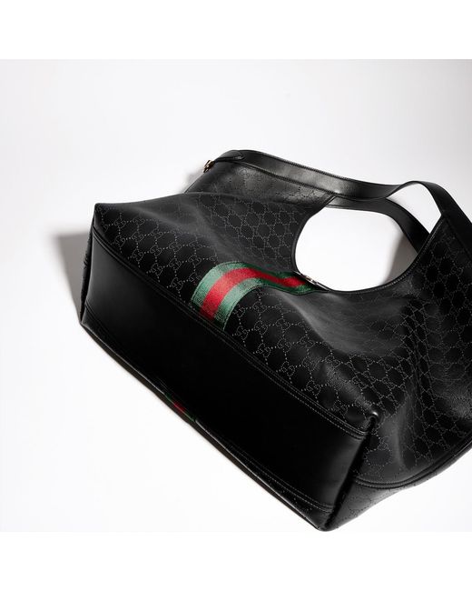 Gucci Black Giglio Large Tote Bag