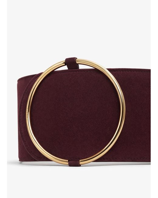Alaïa Purple Ring-Buckle Suede Belt