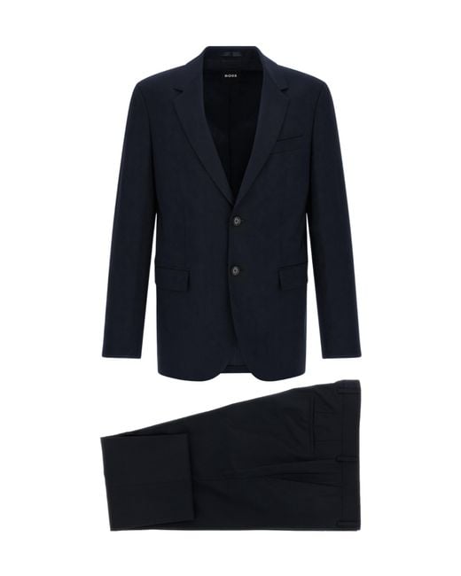 Boss Blue Two-Piece Set: Long-Sleeved Blazer And Trousers for men