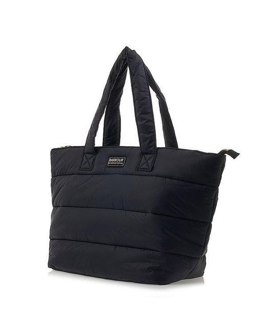 Barbour Black Large Quilted Handbag