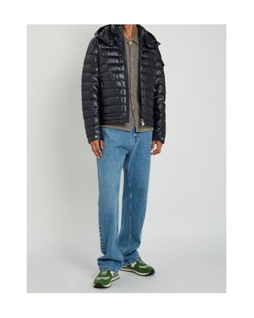 Moncler Black Lauros Detachable-Hood Padded Shell Jacket for men