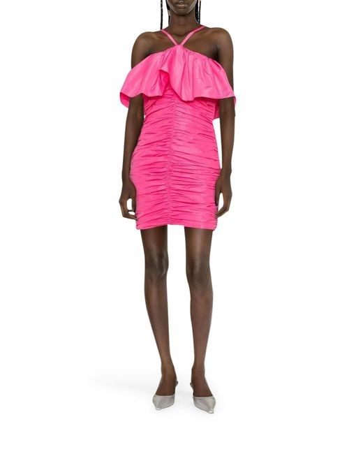 MSGM Pink Pleated Dress