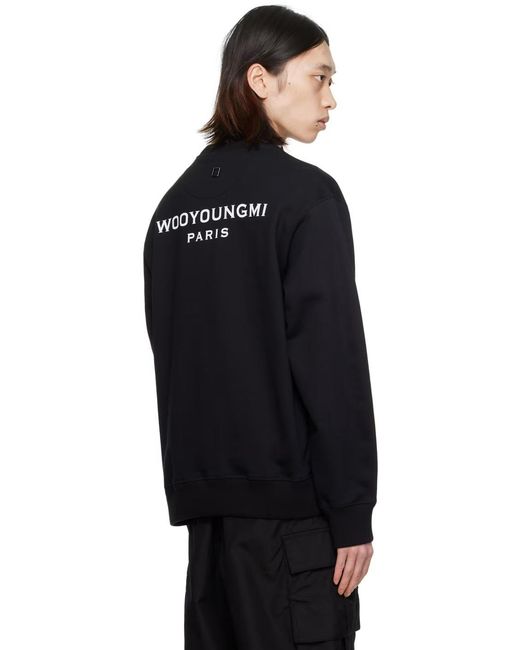 Wooyoungmi Black Round-Necked Sweater for men
