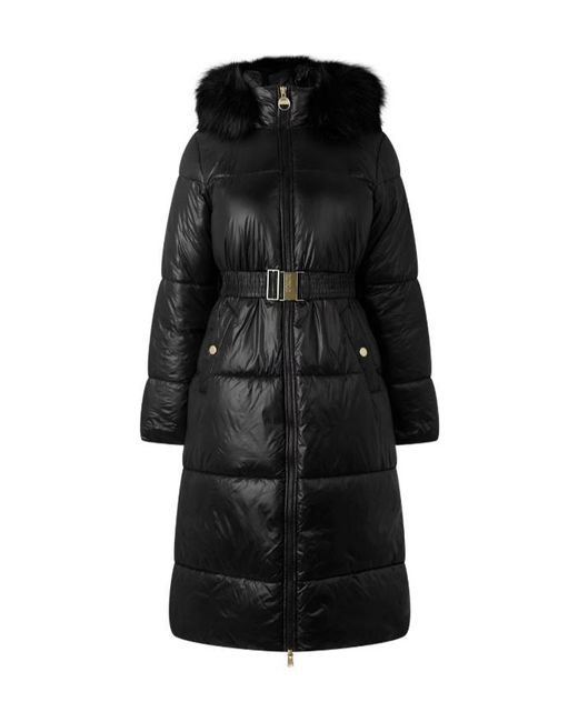 Barbour Black Saskia Long Puffer Jacket