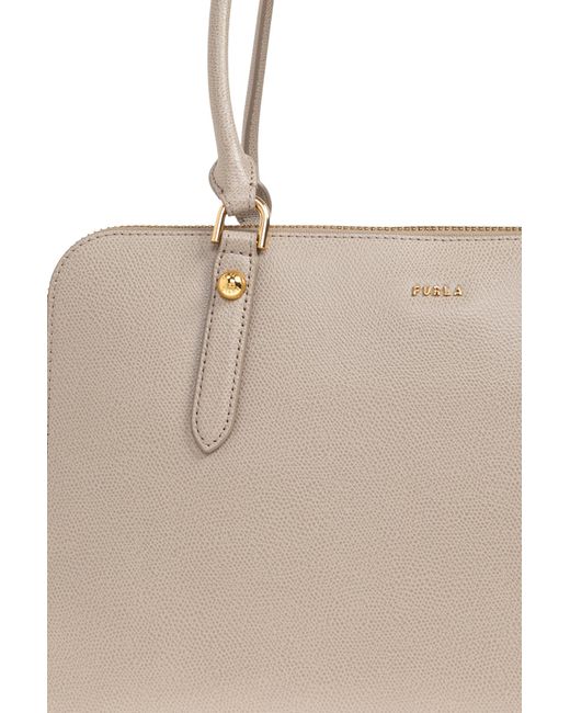 Furla Natural Giulia Large Shoulder Bag