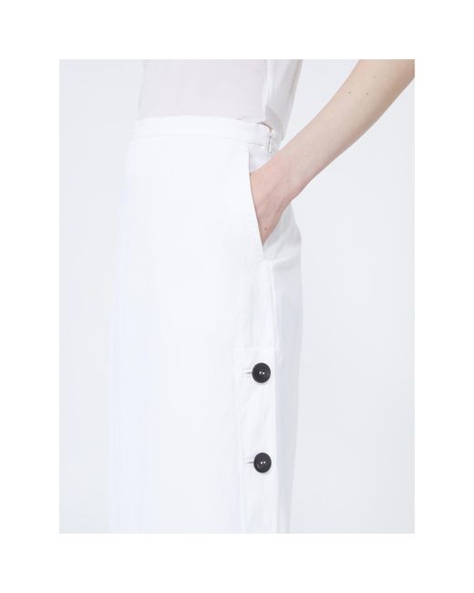 Max Mara White Zipper Skirt