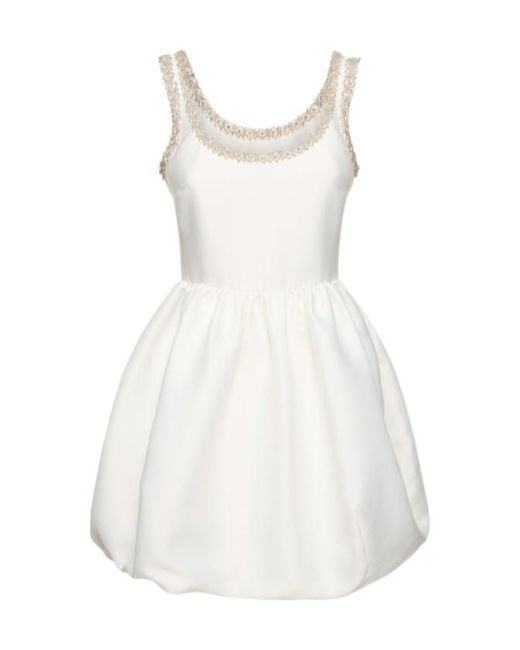 Self-Portrait White Embellished Mini Dress