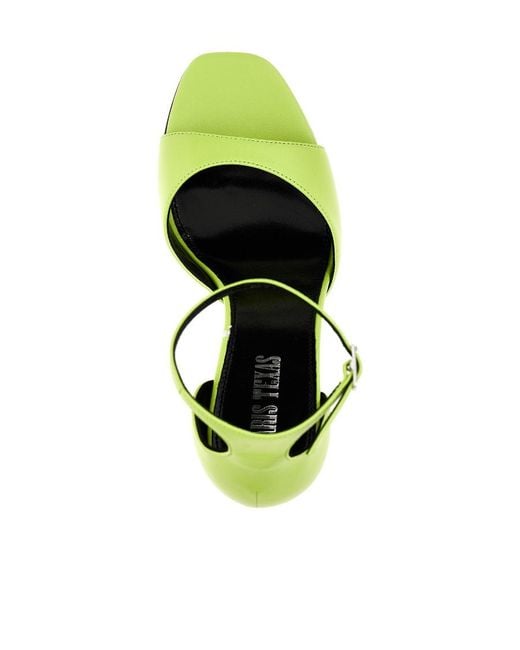 Paris Texas Green Fiona 100Mm Block-Heel Sandals