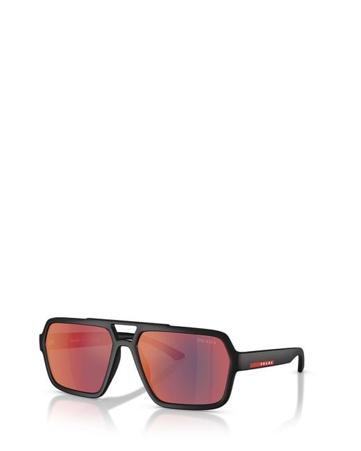 Prada Linea Rossa Purple Prada Eyewear Aviator Sunglasses for men