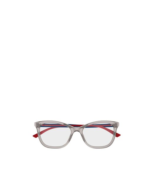 Gucci White Eyewear Rectangle Frame Glasses