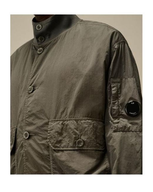 C P Company Green Chrome-R Button Jacket for men