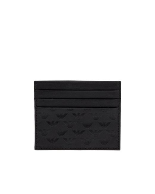 Emporio Armani Black Logo Card Bag for men