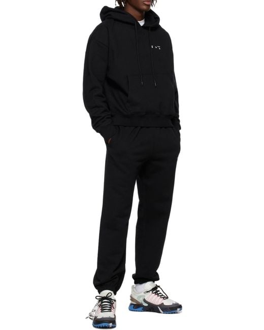 Off-White c/o Virgil Abloh Black Caravaggio Paint Over Hoodie for men