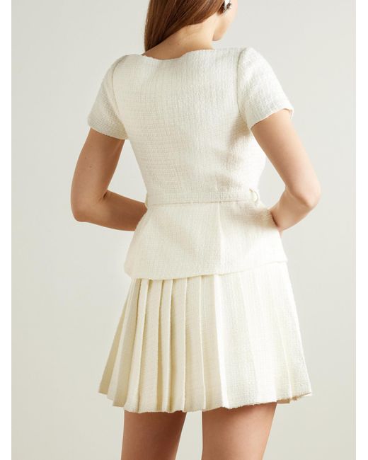 Self-Portrait Natural Short Sleeve Dress