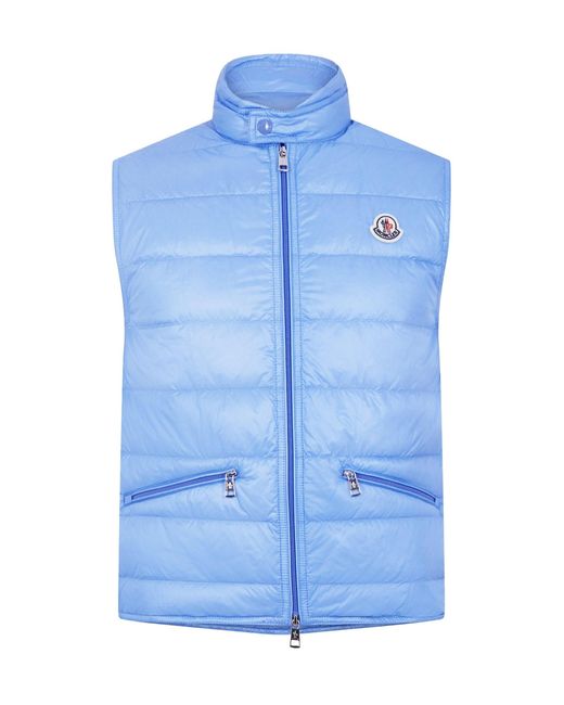 Moncler Blue Lightweight Warm Vest for men