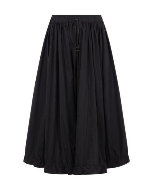 Yohji Yamamoto Black Drawstring Skirt
