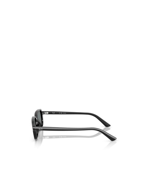 Ray-Ban White Rectangle Frame Sunglasses for men
