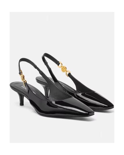 Versace Black Medusa '95 Slingback Pumps