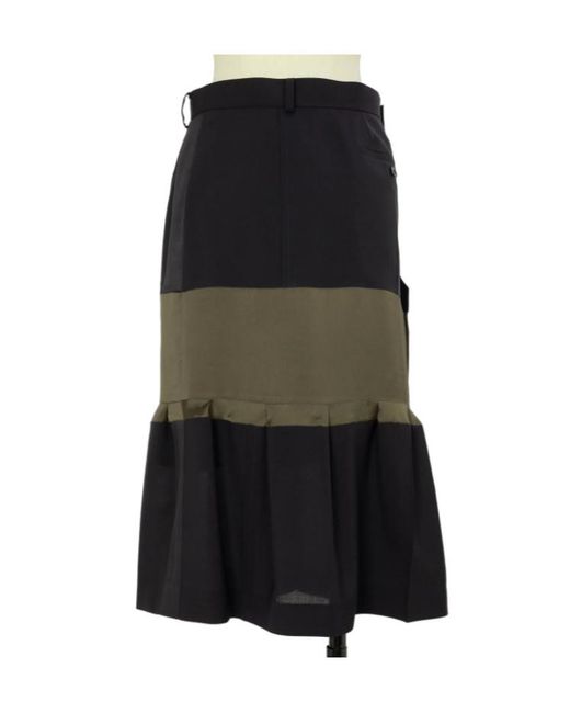 Sacai Black Suiting Skirt