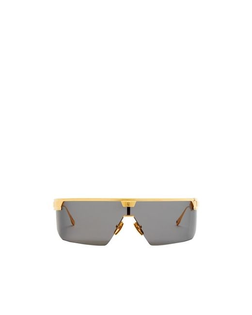 Balmain White Major Wrap-Around Sunglasses