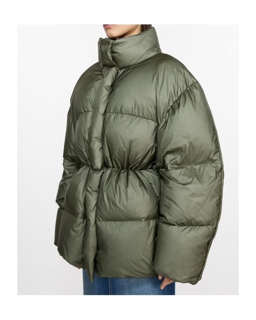 Acne Green Fitted-Waist Puffer Jacket