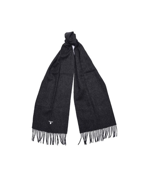 Barbour Blue Logo Detail Wool Scarf for men