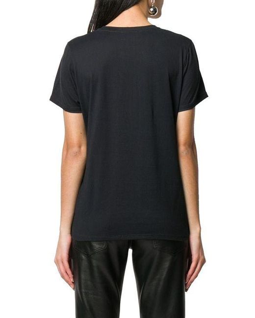 McQueen Pink T-Shirt With Round Neck And Short Sleeves