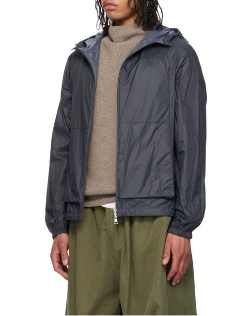 Moncler Black Lamo Zip-Up Hooded Jacket for men