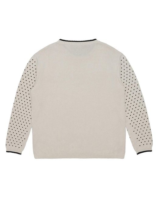 Weekend by Maxmara White Polka Dot Printed Pullover