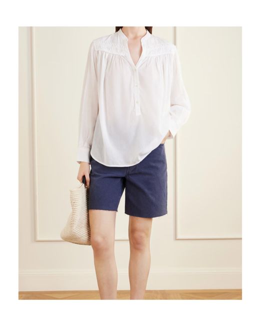 Nili Lotan White Clarys Blouse