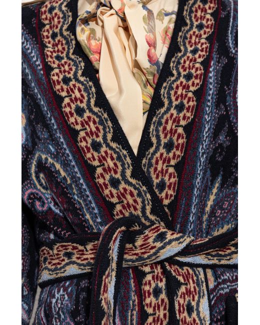 Etro Blue Patterned Cardigan