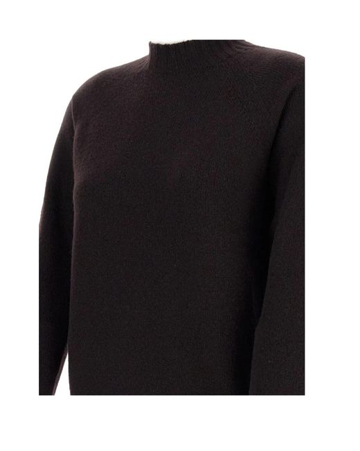 Drumohr Black Wool Crew-Neck Sweater