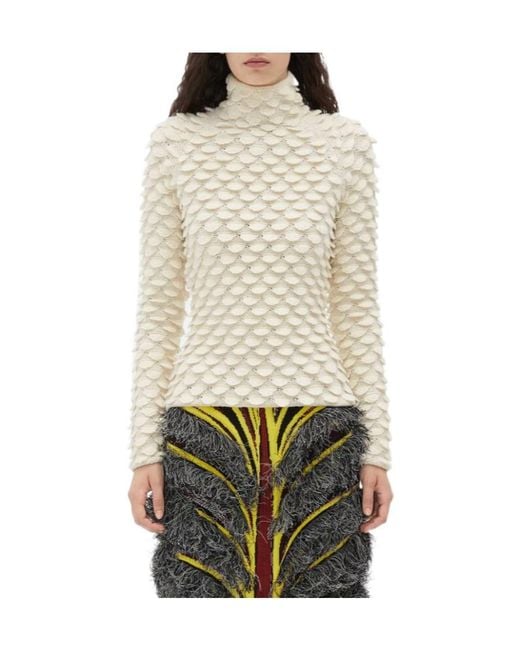 Bottega Veneta Natural Fish Scale Sweater