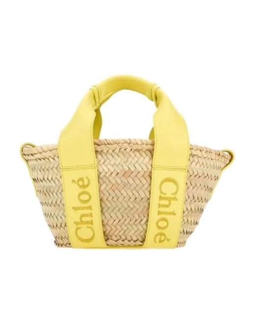 Chloé Yellow Logo Handbag
