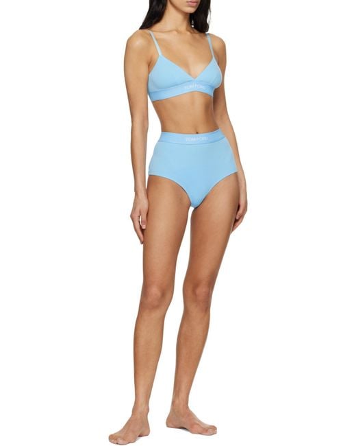 Tom Ford Blue High Waist Briefs